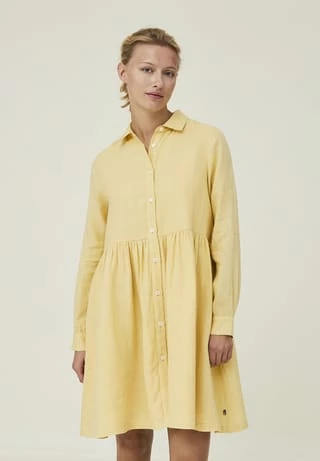 LEXINGTON® Hemdblusenkleid Andrea Linen Yellow 4 LEXINGTON® Hemdblusenkleid Andrea Linen Yellow – Bild 2