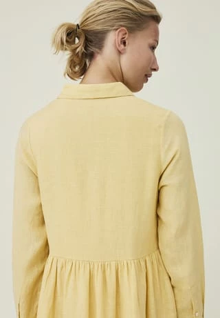 LEXINGTON® Hemdblusenkleid Andrea Linen Yellow 6 LEXINGTON® Hemdblusenkleid Andrea Linen Yellow – Bild 4