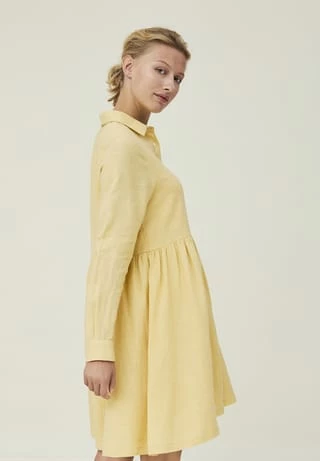 LEXINGTON® Hemdblusenkleid Andrea Linen Yellow 8 LEXINGTON® Hemdblusenkleid Andrea Linen Yellow – Bild 6