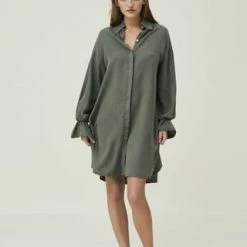 LEXINGTON® Hemdblusenkleid Arabella Lyocell Dark Green -ONLY Geschäft unnamed file 318