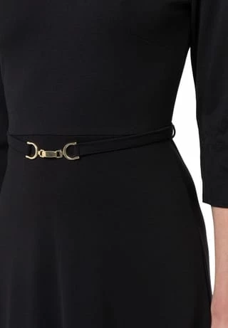 Zero Kleid, V-Ausschnitt, 3/4-Arm, Gürtel, Für Damen 9105 BLACK BEAUTY 7 Zero Kleid, V-Ausschnitt, 3/4-Arm, Gürtel, Für Damen 9105 BLACK BEAUTY – Bild 5