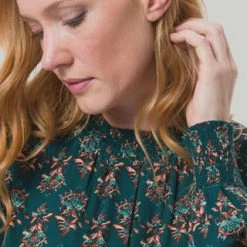 Zero Blusenkleid, Rundhals, Für Damen 5824 DARK GREENNA -ONLY Geschäft unnamed file 358