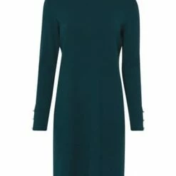 Zero Strickkleid, Stehkragen, Zierknöpfe, Für Damen 5025 DARK SEA