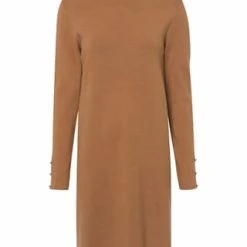 Zero Strickkleid, Stehkragen, Knöpfe, Für Damen 7715 CAMEL MELANG