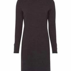 Zero Strickkleid, Stehkragen, Zierknöpfe, Für Damen 9716 ANTHRACITE M