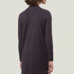 Zero Strickkleid, Stehkragen, Zierknöpfe, Für Damen 9716 ANTHRACITE M -ONLY Geschäft unnamed file 373