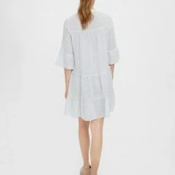 VERO MODA® Kleid, Streifen, V-Ausschnitt, Für Damen 175598007 SNOW WH -ONLY Geschäft unnamed file 567