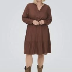 ONLY CARMAKOMA Kleid, Split-Neck, Bündchen, Für Damen 205430 CHERRY MAH 13 ONLY CARMAKOMA Kleid, Split-Neck, Bündchen, Für Damen 205430 CHERRY MAH -ONLY Geschäft unnamed file 588