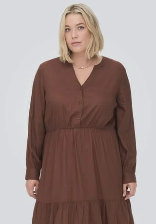 ONLY CARMAKOMA Kleid, Split-Neck, Bündchen, Für Damen 205430 CHERRY MAH 8 ONLY CARMAKOMA Kleid, Split-Neck, Bündchen, Für Damen 205430 CHERRY MAH – Bild 6