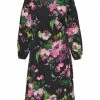 ONLY CARMAKOMA Wickelkleid, Blumenmuster, Für Damen 177911001 BLACK/ B