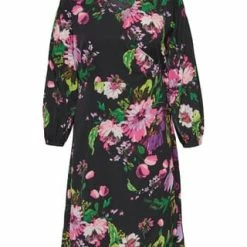 ONLY CARMAKOMA Wickelkleid, Blumenmuster, Für Damen 177911001 BLACK/ B