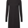 ESPRIT Collection Kleid, Strick, Stehkragen, Knielang, Uni, Für Damen E001 BLACK