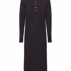 ESPRIT Strickkleid, Turn Down-Kragen, Für Damen E001 BLACK