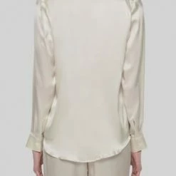 Aubade Bluse, Seide, Reverskragen, Für Damen NACR PERLMUTT -ONLY Geschäft unnamed file 68