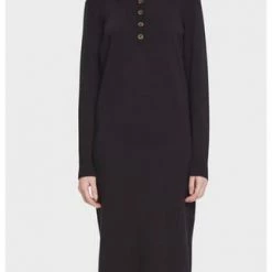 ESPRIT Strickkleid, Turn Down-Kragen, Für Damen E001 BLACK -ONLY Geschäft unnamed file 682