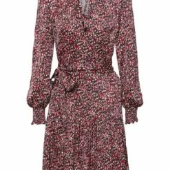 ESPRIT Collection Blusenkleid, Bindegürtel, Rüschen, Für Damen E002 BLACK 2