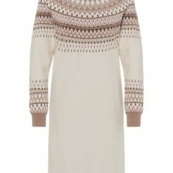 ESPRIT Pulloverkleid, Knielang, Norweger-Muster, Für Damen E288 SAND 4