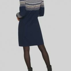 ESPRIT Pulloverkleid, Knielang, Für Damen E403 NAVY 4 -ONLY Geschäft unnamed file 693