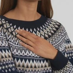 ESPRIT Pulloverkleid, Knielang, Für Damen E403 NAVY 4 -ONLY Geschäft unnamed file 695