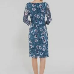 SWING Kleid, 3/4-Ärmel, Midi, Floral, Für Damen 3401 BLAU/ BUNT -ONLY Geschäft unnamed file 716