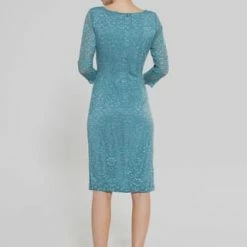 SWING Cocktailkleid, Kurz, V-Ausschnitt, Spitze, Wickeloptik, Für Damen 534 GRÜN -ONLY Geschäft unnamed file 722