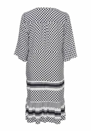 Frapp Volantkleid Deep Blue/ White 4 Frapp Volantkleid Deep Blue/ White – Bild 2