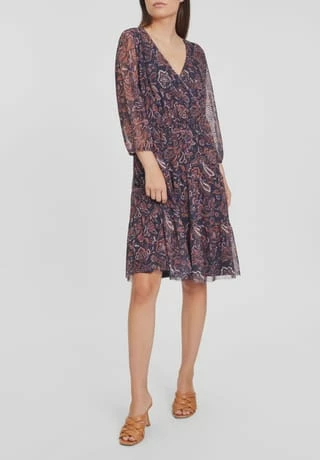 MORE & MORE Kleid, 3/4-Arm, Wickel-Ausschnitt, Paisley-Design, Für Damen 4375 SMALL PAISLEY 7 MORE & MORE Kleid, 3/4-Arm, Wickel-Ausschnitt, Paisley-Design, Für Damen 4375 SMALL PAISLEY – Bild 5