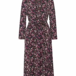 MORE & MORE Kleid, Langarm, Flowerprint, Für Damen 4790 MANY FLOWERS