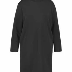 SAMOON Sweatkleid, Rollkragen, Für Damen 01100 BLACK