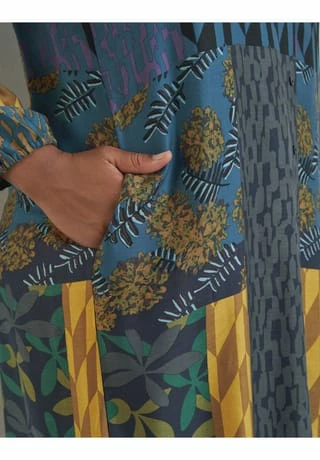 SAMOON Blusenkleid, Oversize, Knopfleiste, Für Damen 08102 NAVY GEMUSTE 5 SAMOON Blusenkleid, Oversize, Knopfleiste, Für Damen 08102 NAVY GEMUSTE – Bild 3