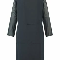 SAMOON Blusenkleid, 7/8-Arm, Split-Neck, Große Größen, Für Damen 08100 NAVY 10 SAMOON Blusenkleid, 7/8-Arm, Split-Neck, Große Größen, Für Damen 08100 NAVY -ONLY Geschäft unnamed file 762