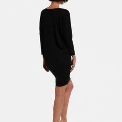 Wolford Kleid, V-Ausschnitt, Uni, Für Damen 7005 BLACK -ONLY Geschäft unnamed file 766