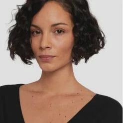 Wolford Kleid, V-Ausschnitt, Uni, Für Damen 7005 BLACK -ONLY Geschäft unnamed file 768