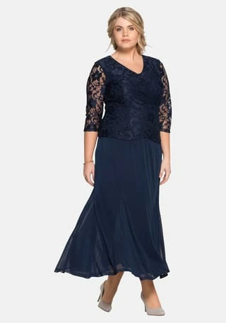 Sheego Abendkleid Marine 4 Sheego Abendkleid Marine – Bild 2