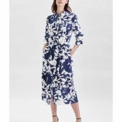 Seidensticker Kleid Schwarze Rose Mittelblau