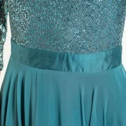 SWING Abendkleid, Midi-Länge, 3/4-Ärmel, Für Damen 530 GRÜN -ONLY Geschäft unnamed file 84