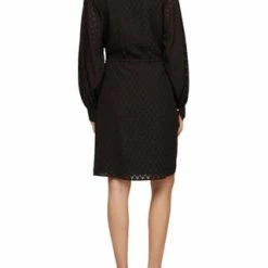 S.Oliver BLACK LABEL Kleid, V-Ausschnitt, Uni, Für Damen Schwarz -ONLY Geschäft unnamed file 94