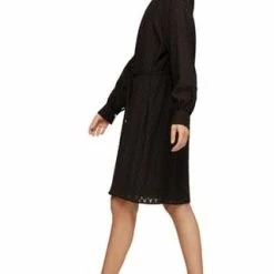 S.Oliver BLACK LABEL Kleid, V-Ausschnitt, Uni, Für Damen Schwarz -ONLY Geschäft unnamed file 95