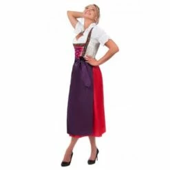 Edelnice Langes Dirndl 3-teilig Rot, Gold -ONLY Geschäft unnamed file 954