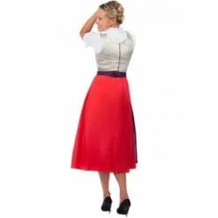 Edelnice Langes Dirndl 3-teilig Rot, Gold -ONLY Geschäft unnamed file 955