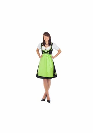 Edelnice Mini Dirndl 3-teilig Schwarz, Grün 3 Edelnice Mini Dirndl 3-teilig Schwarz, Grün