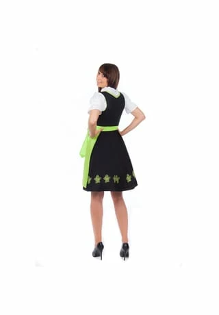 Edelnice Mini Dirndl 3-teilig Schwarz, Grün 6 Edelnice Mini Dirndl 3-teilig Schwarz, Grün – Bild 4