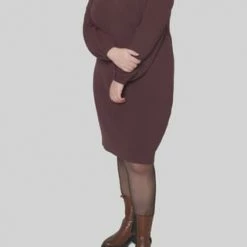 Myline Strickkleid, Midi, Rundhals, Bündchen, Für Damen FUDGE -ONLY Geschäft unnamed file 969