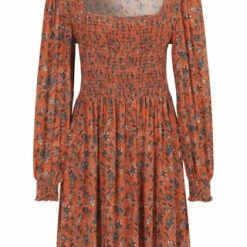 MANGUUN Shirtkleid, Gerader Ausschnitt, Für Damen GINGERSPICEFLPAIPR